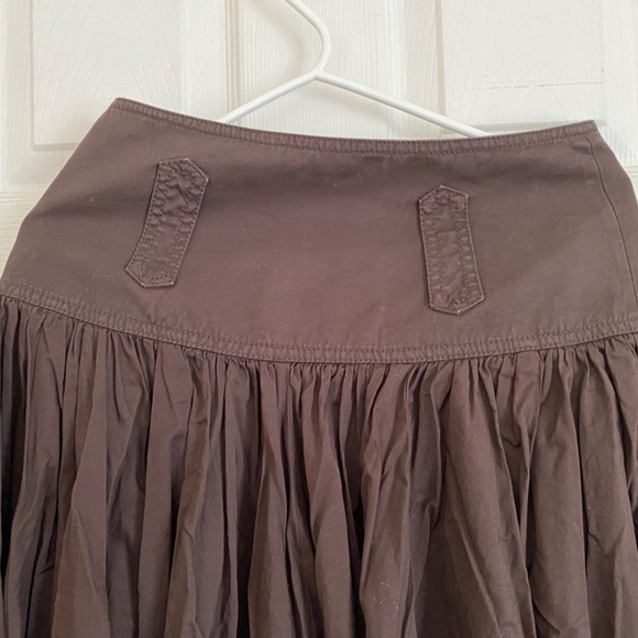 Y2K Cotton Short Skirt XS with Flounce, Pocket and Metal Details - Picture 5 of 10